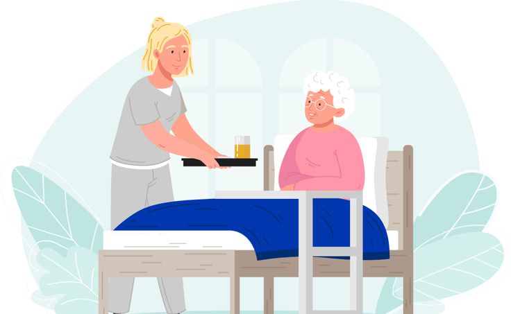 Outpatient care system dashboard showing patient diagnosis and billing
